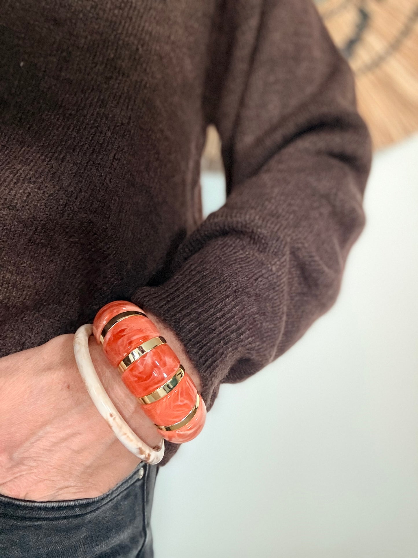 Jonc Tulum – Bracelet en résine coloré tendance