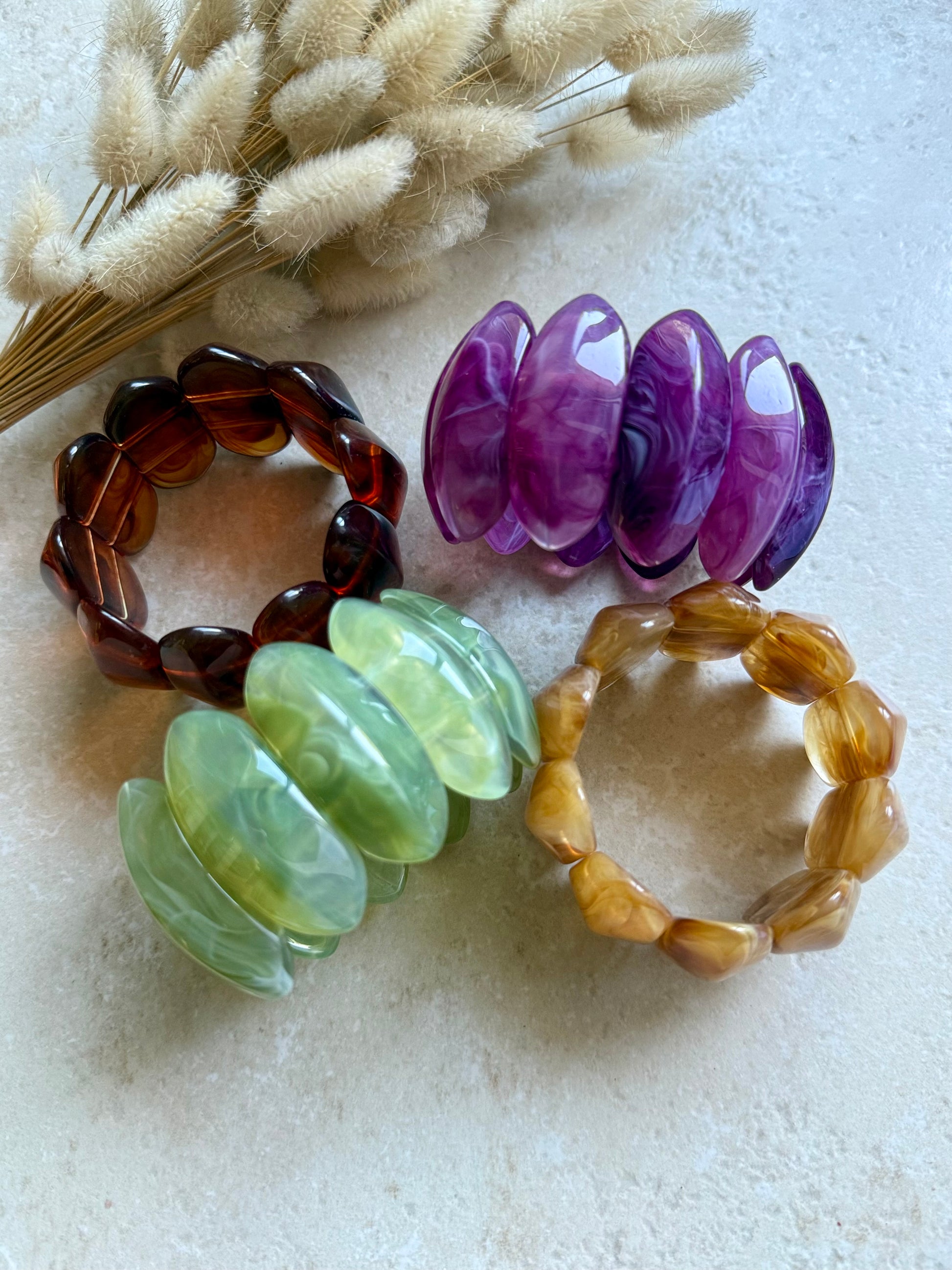 bracelet grosses perles colorées Yourlittlewords