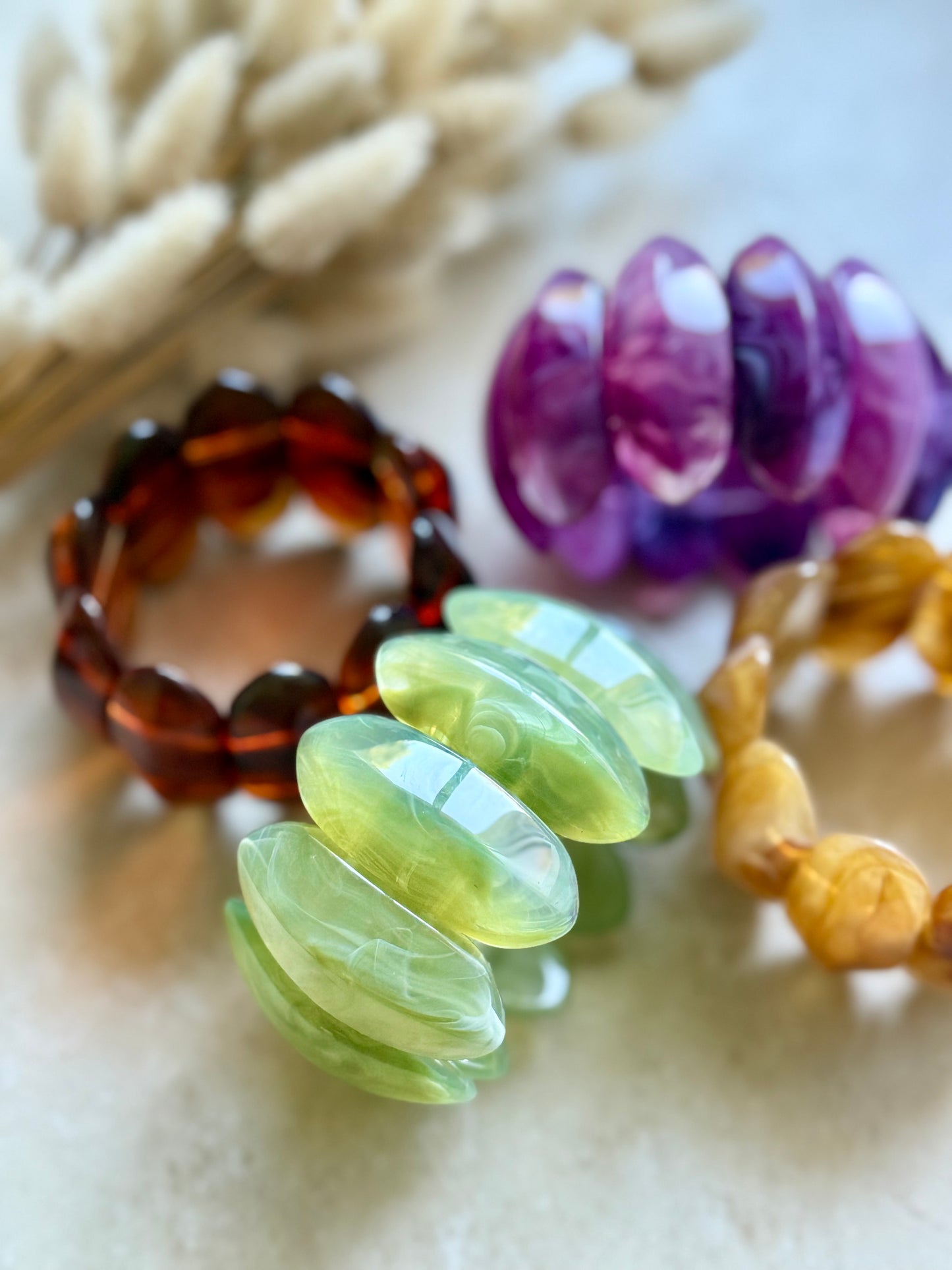 bracelet grosses perles colorées Yourlittlewords